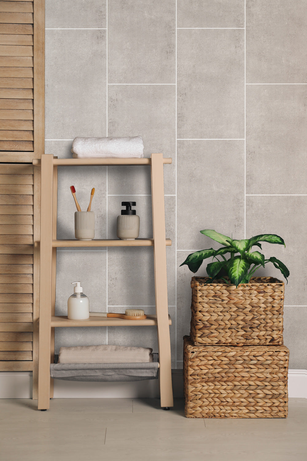 Flagstone Grey Groutline  Wet Wall