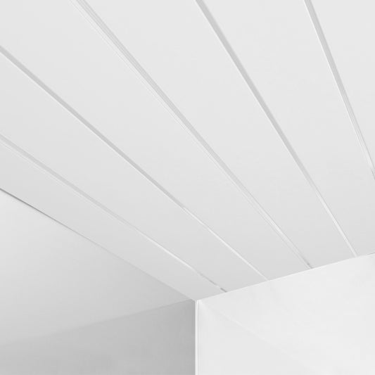 White Gloss Two Silver Strip Ceiling Board Wet Wall